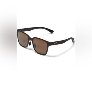 Brand New Maui Jim Naupaka Square Dark Gunmetal Sunglasses Brown Polarized Lens